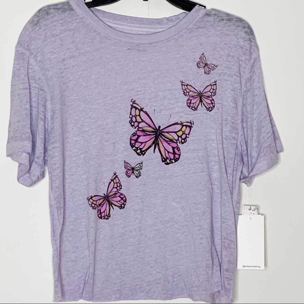 REBELLIOUS ONE Butterfly Tee. Size M